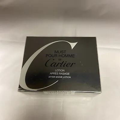 MUST Pour Homme De Cartier After Shave Splash 1.6 Fl Oz New In Box Sealed • $169.99