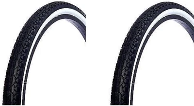 Vee Rubber 26 X 2.125 Beach Cruiser Diamond Pattern Tires White Wall Pair • $58.85