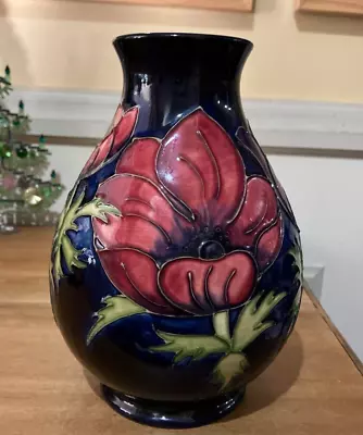 William Moorcroft Anemone Vintage Vase Made In UK Dia 2.7  H 7.8  • $250