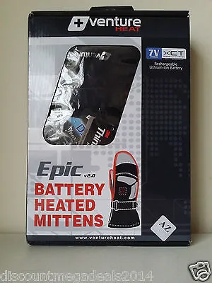 Venture Epic 2.0 Rechargeable Heated Mittens Black S Gloves Motorcycle Snow  • $174.30