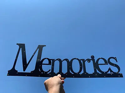 Vintage Wrought Iron MEMORIES Wall Art Silhouette Plaque Primitive 8/22 ❤️sj8m • $39