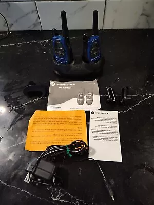 Pair Motorola TALKABOUT T5720 Two-Way Radios With Docking Charger Tested Works • $49.99