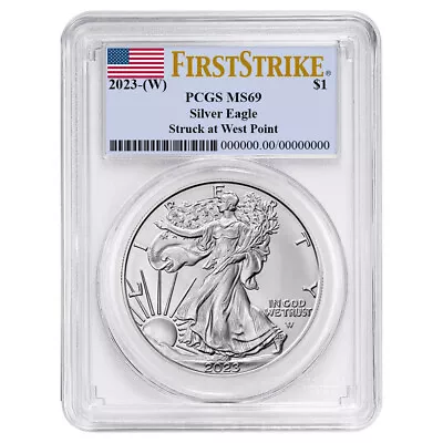 2023 (W) $1 American Silver Eagle PCGS MS69 FS Flag Label • $51.81