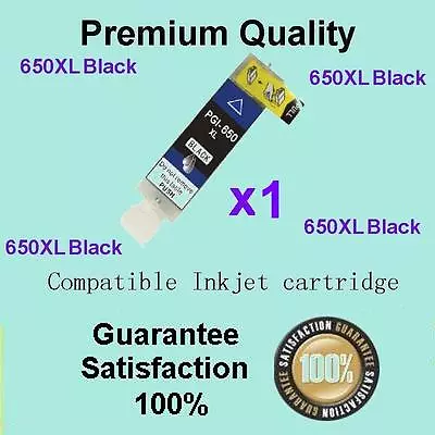 1 X Canon Compatible Ink PGI-650XL BK Pixma MG5460 6360 MX726 MX 926 Ip 7260 • $12.89