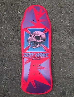 Original 80’s Powell Peralta Tony Hawk Skateboard Deck OG Pink Bones • $2400