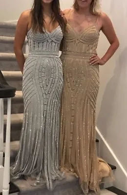 Sexy Luxury Gold Long Prom Dress Evening Wedding Pageant Gown  • $238