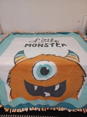 Handmade Tie Fleece Blanket  Little Monster Theme Double Sided 60”x48” Kids • $22.40