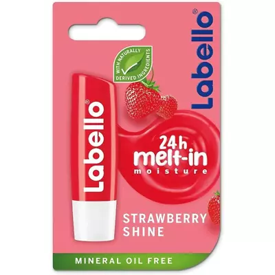 Labello Strawberry Shine Lip Balm 4.8 G (Pack Of 2) • $14.90