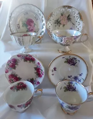 Vintage Tea Cups And Saucers From 1945 Occupied Japan • $49