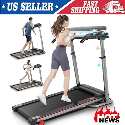 Treadmill With Desk Workstation & Adjustable Height 300 LBS Folding Treadmills_ • $309.99
