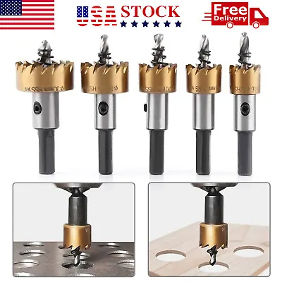 5PCS Hole Serration Kit HSS Steel Drill Bit Set Cutter Tool For Metal Wood Alloy • $9.89