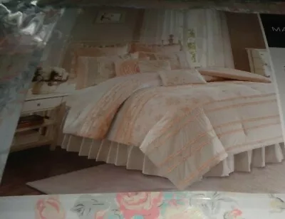 7pc MADISON PARK Cal King Comforter Set White Pink Flowers • $99