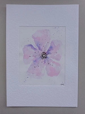 £3.95 • Buy Hand Painted Watercolour Greetings Card, Blank White, With Envelope