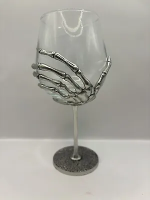 Metal Skeleton Hand Stemmed Wine Glass 8” • $15.99