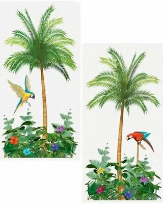 £3.95 • Buy Pack Of 2 X 5ft Giant Palm Trees Hawaiian Scene Setter Party Decorations - New