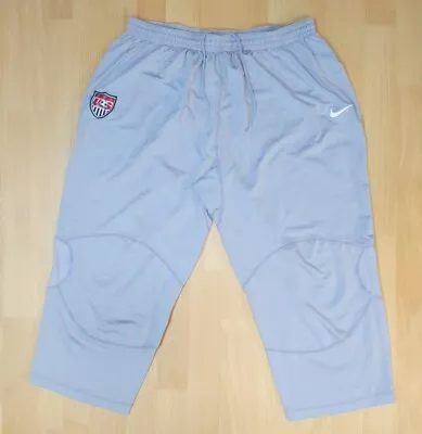 USA US Soccer Nike Men's Dri Fit 3/4 Capri Pants Gray Size XXL 2XL • $35.99