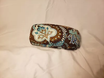 Vera Bradley Hard Eye Glasses Case Brown Paisley Pattern • $7