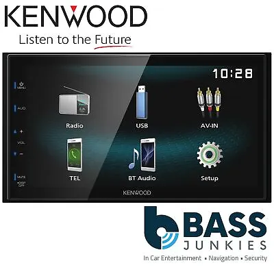 Kenwood DMX-120BT 6.8  Double Din Bluetooth Hands Free Media Receiver Car Stereo • £209.95