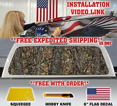 $52.45 • Buy Camo Camouflage Pickup Truck Rear Window Graphic Decal Tint Hunting Camo 50/50