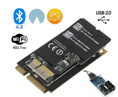 Mac Pro 41 51 WiFi Upgrade Kit 802.11ac Bluetooth 4.2 W/ Extra USB 2.0 Header • $139.95