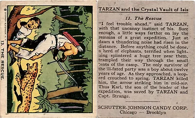 R147 Schutter-Johnson Tarzan Crystal Vault Of Isis 1930's #13 The Rescue (B) • $29.99