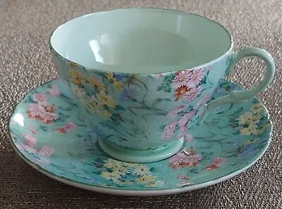 £52.40 • Buy English Shelley Melody Chintz Fine Bone China Teacup & Saucer Excellent 