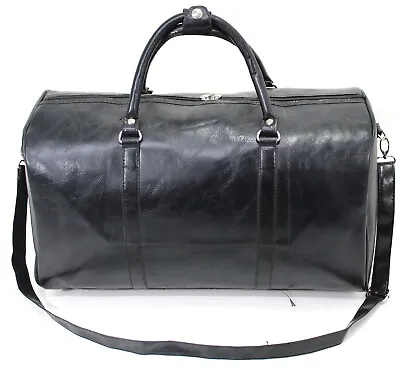 Mens Large Faux Leather Holdall Luggage Weekend Duffel Travel Overnight Gym Bag  • £17.99