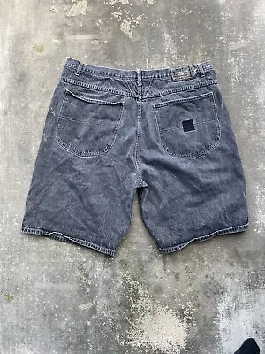 Marithe Francois Girbaud Shorts Jorts Mens 42 Black Denim Y2K Hip Hop Baggy • $25.75