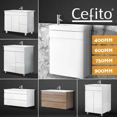 Cefito Bathroom Vanity Unit Cabinet Wash Basin Sink Storage 400/600/750/900mm • $125.95