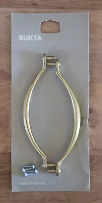 IKEA Vintage BUKTA Brass Set Of 2 Gold Coloured Handles/Pulls With Screws • $30