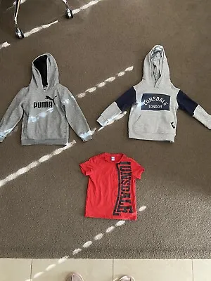 $19.99 • Buy Boys Sports Hoodies And T-Shirt Tee Size 3 Puma Lonsdale Kids Child