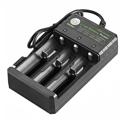 Li-ion Battery Slot Charger 3.7V Rechargeable For 14500 16340 18500 18350 26650 • £10.90