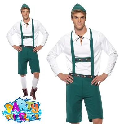 £34.99 • Buy Oktoberfest Costume Adult Mens German Lederhosen Beer Man Bavarian Fancy Dress 