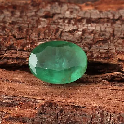 1.98 Ct Certified Natural Emerald Zambia Oval Cut Faceted 9x7 MM Loose Gemstone • $24.99