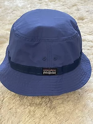 Patagonia 90’s Vintage Nylon Fly Fishing Bucket Hat L Blue • $27.25