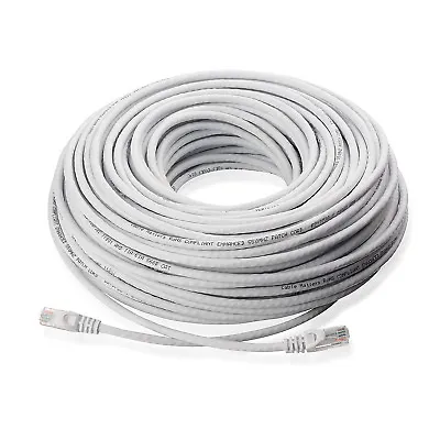 100FT Cat5E PoE IP Camera NVR Ethernet Cable Outdoor/Indoor RJ45 Jacks Cord Wire • $13.99