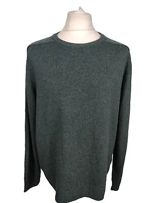 M&S Marks And Spencer Collection Green Marl Extra Fine Lambswool Jumper Size L • £21.99