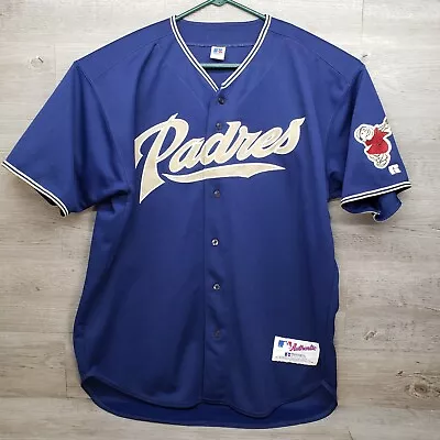 San Diego Padres Jersey Sz 48 XL Russell Athletic Made In USA Vintage • $150