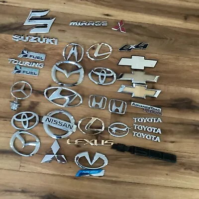 VINTAGE CAR / TRUCK EMBLEM LOT Lexus Chevy Mercedes Toyota Acura Suzuki • $36