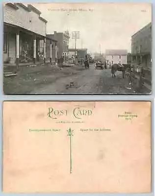 Vintage Postcard - View Of Unpaved Main Street Waco KY Hoses Drawn Carriage • $27.85