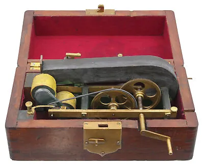 Early Hand Crank Medical Quackery Device In Dovetailed Mahogany Case • $424.50