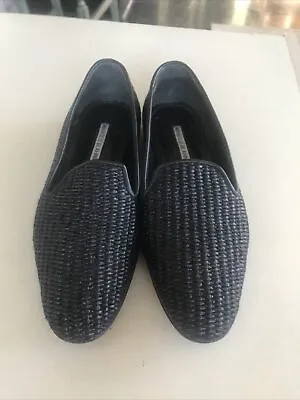 Manolo Blahnik Raffia Loafers 38 • $144