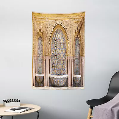 Moroccan Tapestry Rabat Hassan Tower Print Wall Hanging Decor • $21.99