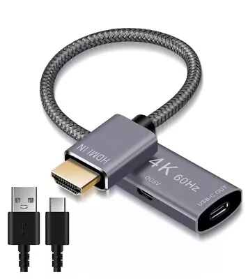 Elebase HDMI Male To USB-C Female Cable Adapter With Micro USB Power CableHD... • $34.99