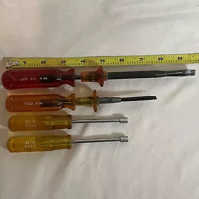 (1) Vaco K34 (1) Vaco K36 Flat Tip Holding Screwdrivers (2) 555A 3/16 Nut Driver • $18