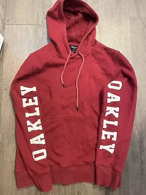 Vintage Oakley Logo Hoodie Maroon Large • $16