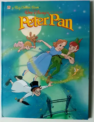 VINTAGE WALT DISNEY Classic PETER PAN Hardcover A Big Golden Book • $19.95