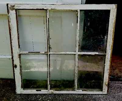 Vintage Farmhouse Old Wood Window Sash 6 Pane Picture Frame 29 3/4 X32 1/2 Free • $125