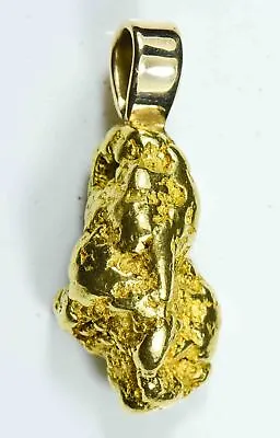 #559 Alaskan-Yukon BC Natural Gold Nugget  Pendant 58.45 Grams Authentic • $7338.86