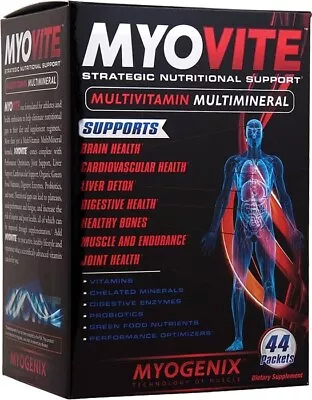 Myogenix MYOVITE Full-Spectrum Multi-Vitamin/Mineral Formula 44 Packs • $39.89